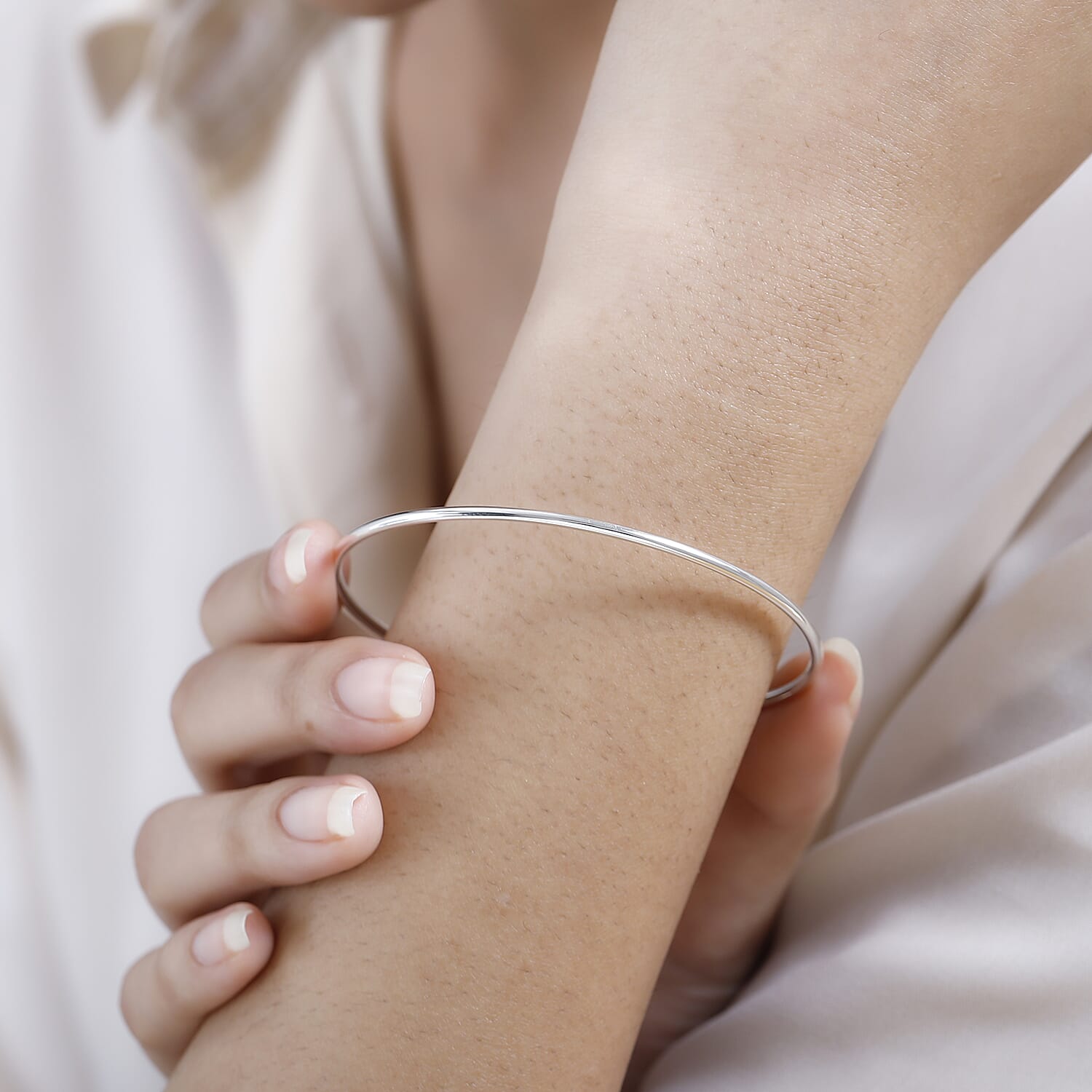 CloseOut- Sterling Silver Cuff Torque Bangle (Size-7.5)