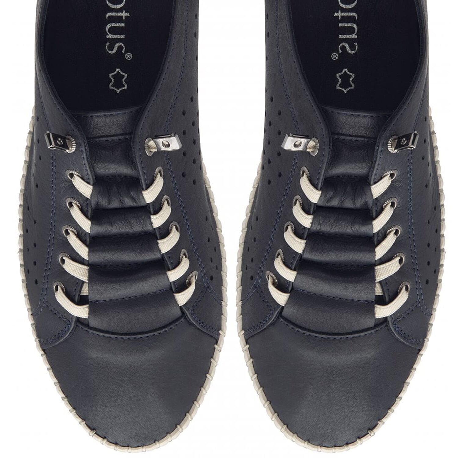 LOTUS Leather Kamari Womens Casual Shoes (Size 3) - Navy