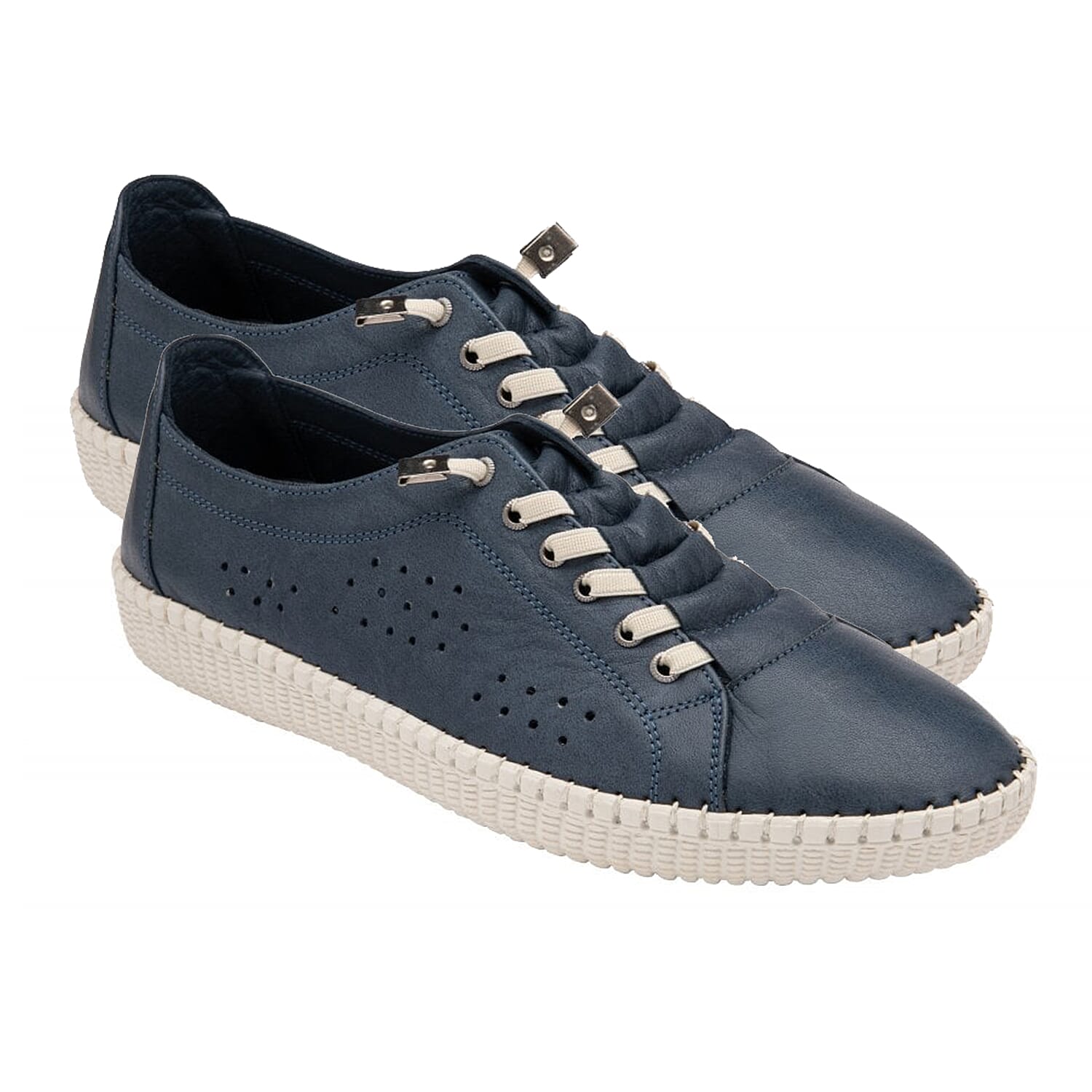 LOTUS Leather Kamari Womens Casual Shoes (Size 8) - Navy