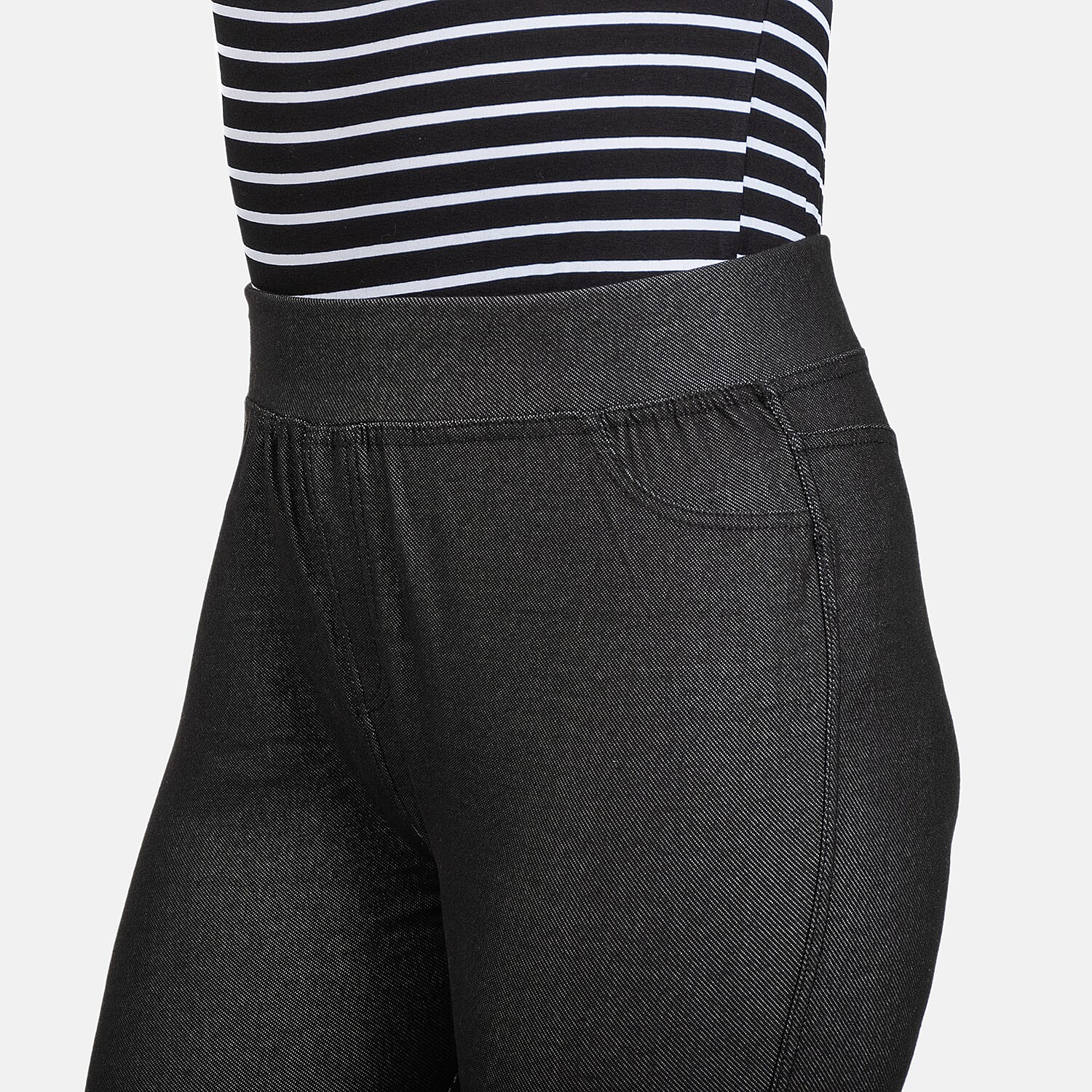 Denim Leggings - Black