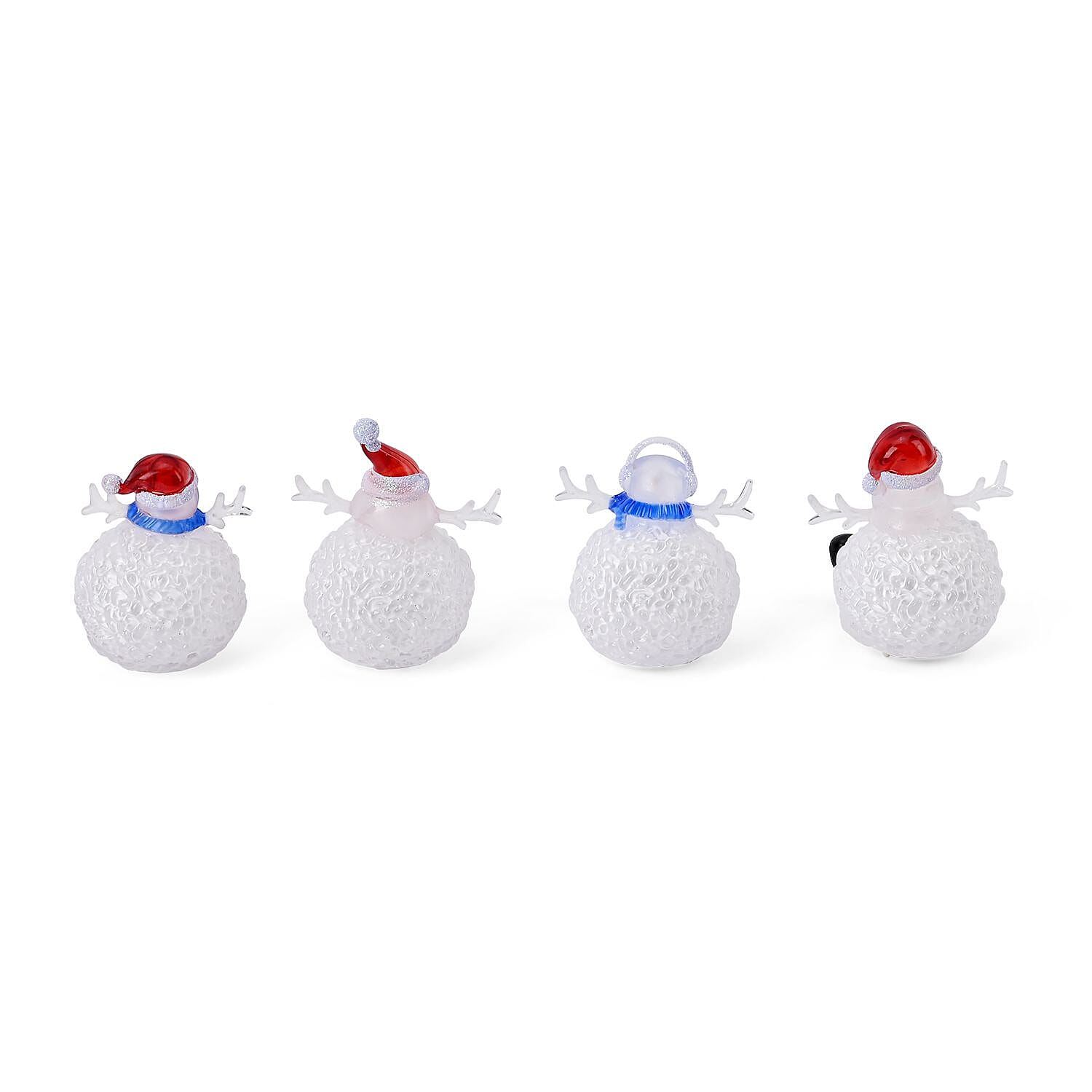 Set of 4 Battery Operated Lighted Santa Gnome Christmas Decor Lights, (Size- 7x7x8 cm) Set of 4 Battery Operated Lighted Santa Gnome Christmas Decor Lights, (Size- 7x7x8 cm)