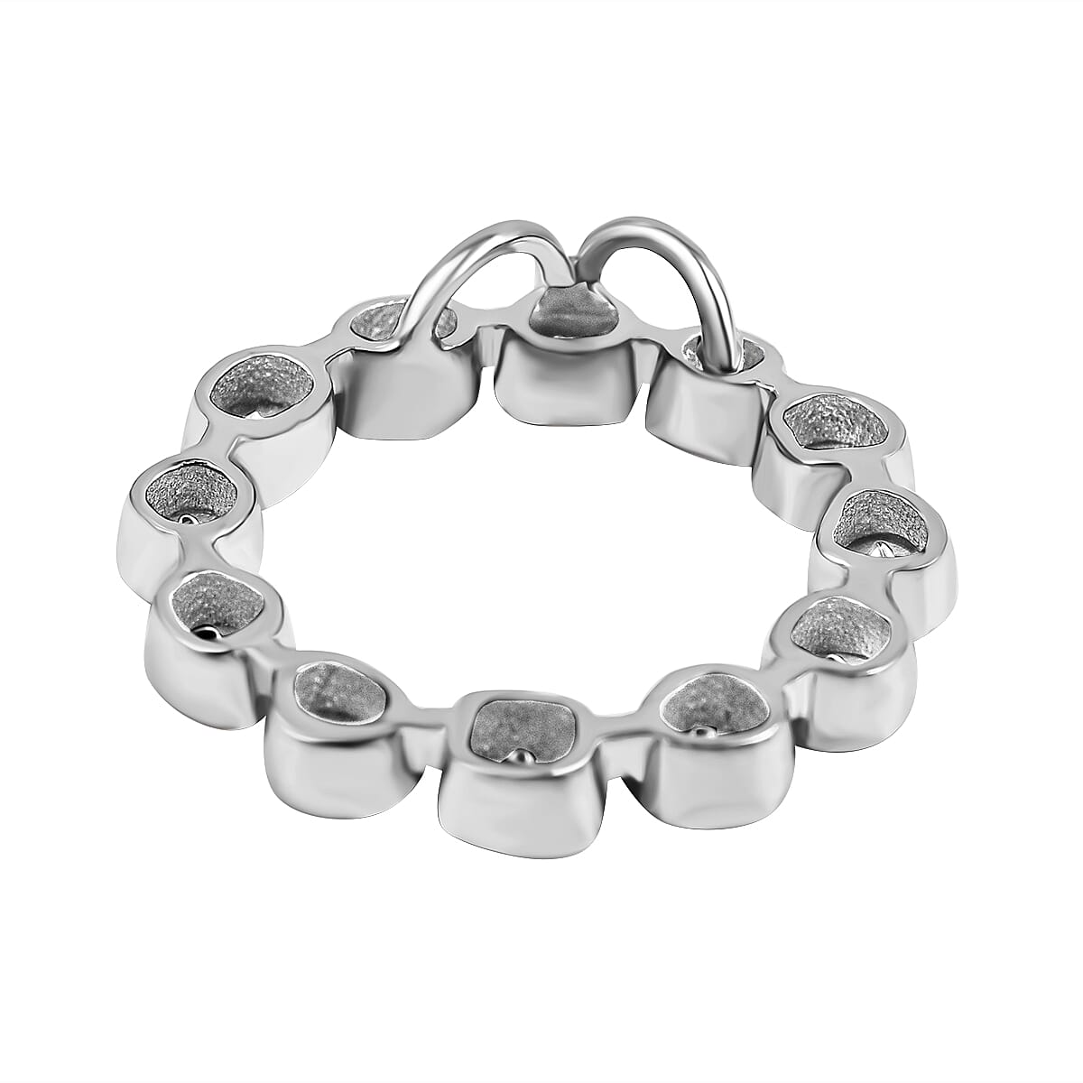 Artisan Crafted Polki Diamond 0.50 Ct. Pendant in Platinum Overlay Sterling Silver