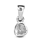 Artisan Crafted Natural Polki Diamond Pendant in Platinum Overlay Sterling Silver