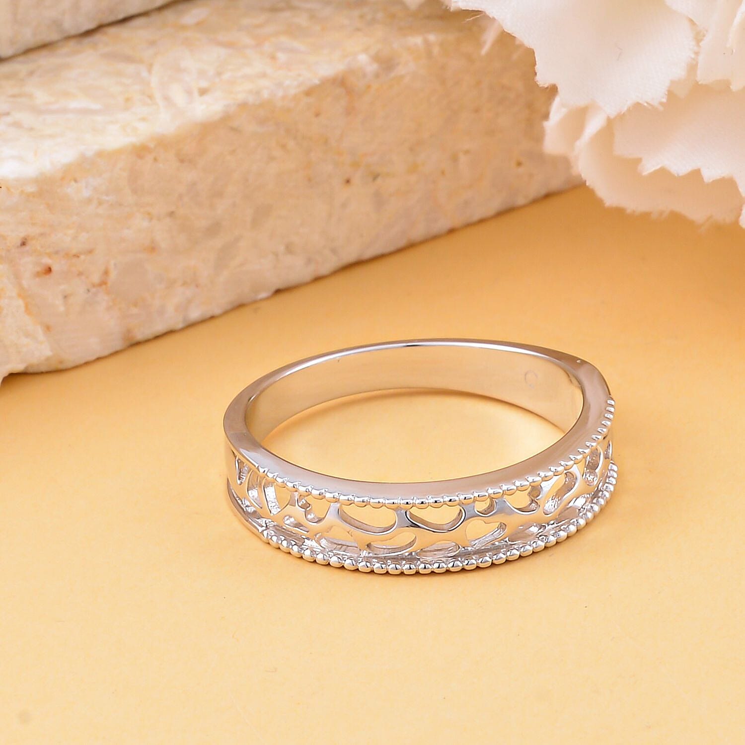 Rachel Galley Love Lattice Collection - Rhodium Overlay Sterling Silver Ring