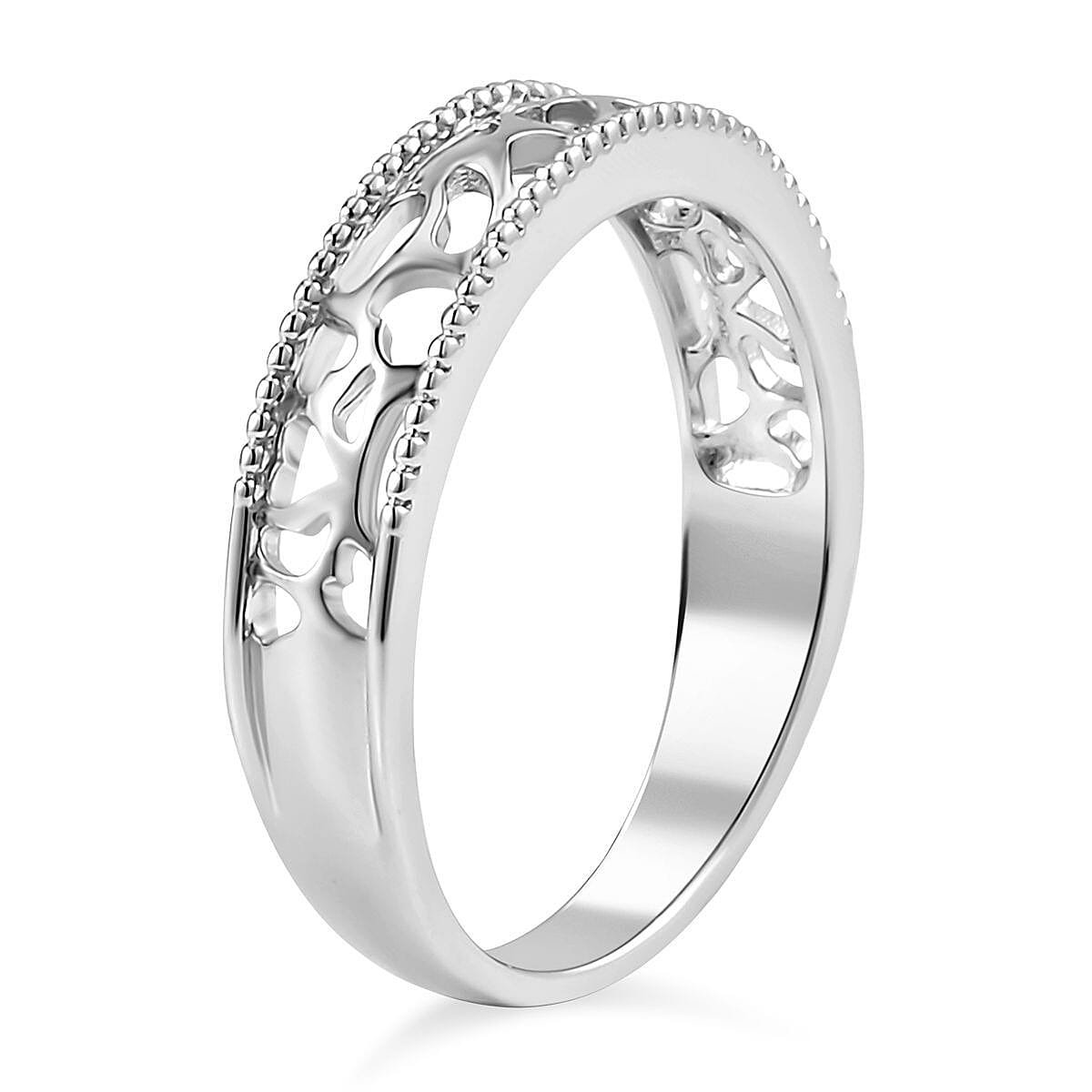 Rachel Galley Love Lattice Collection - Rhodium Overlay Sterling Silver Ring