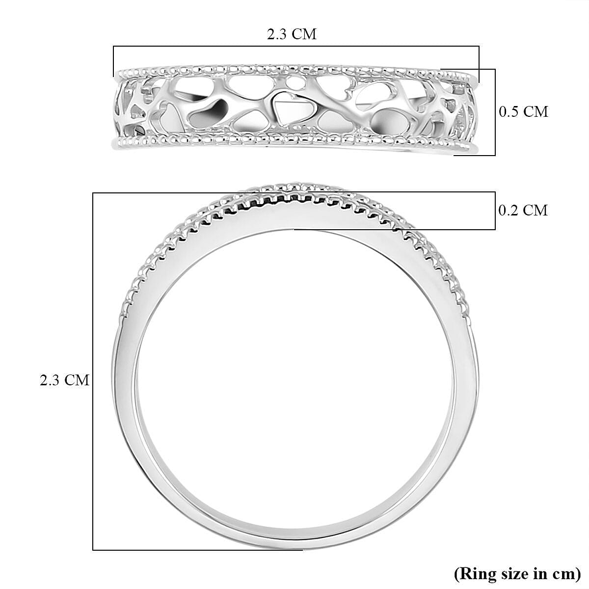 Rachel Galley Love Lattice Collection - Rhodium Overlay Sterling Silver Ring