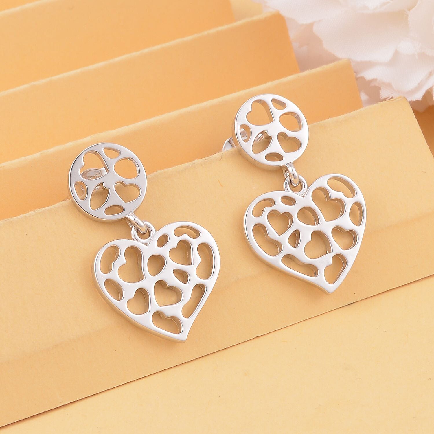 Rachel Galley Love Lattice Collection - Rhodium Overlay Sterling Silver Dangle Earrings