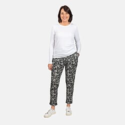 Printed Tapered Leg Trouser with Pockets