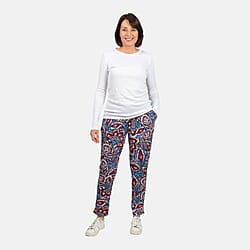 Printed Tapered Leg Trouser with Pockets