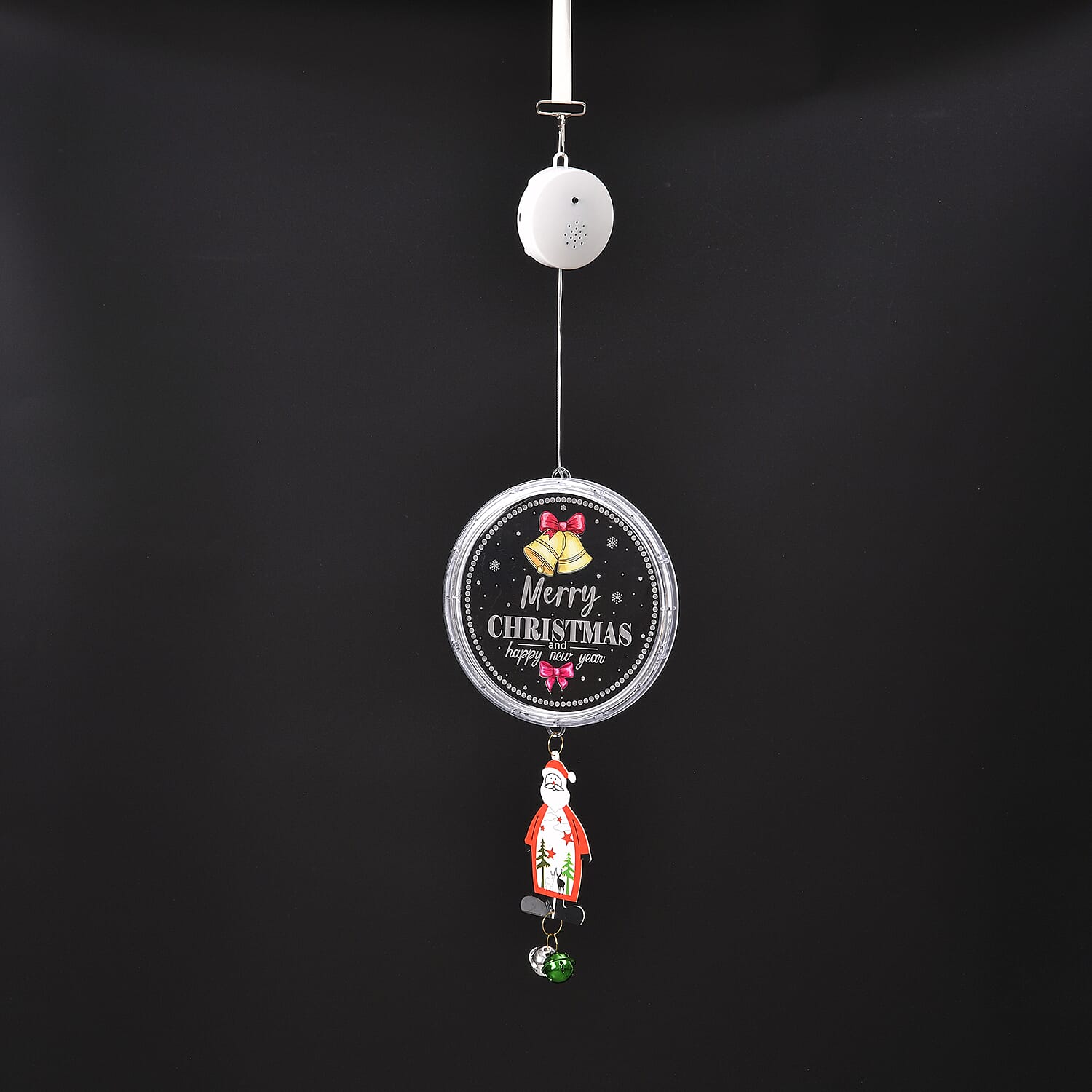 Chrismas Disk Hanging Light with Music & Santa Pendant