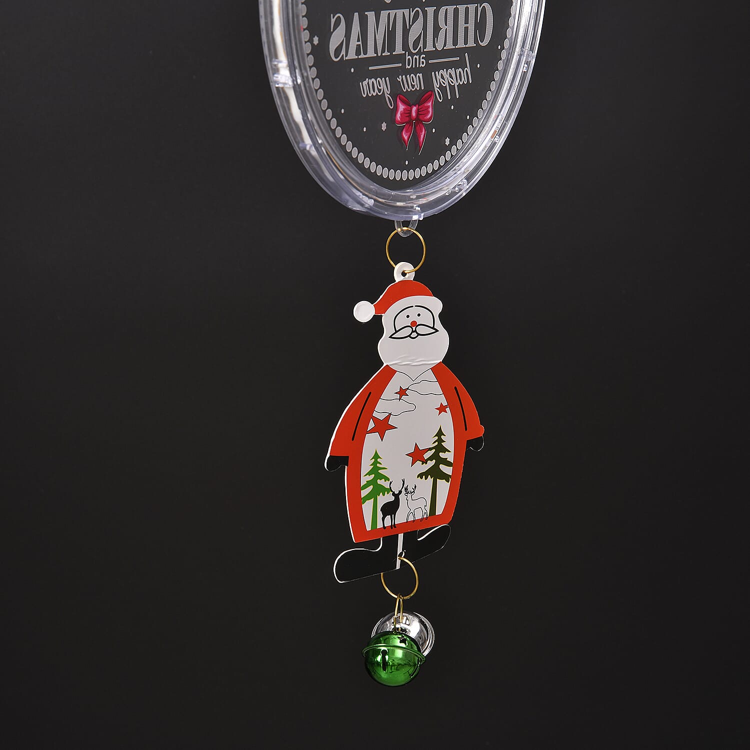 Chrismas Disk Hanging Light with Music & Santa Pendant