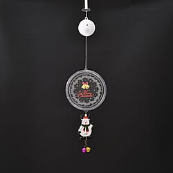 Chrismas Disk Hanging Light with Music - Santa Pendant (3x1.5V 3AA  Alkaline Battery, Not Incl.)