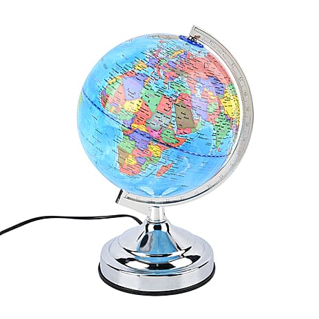 Illuminated Globe with Metal Stand with 3 Brightness Mode Function - (Size 32x22x20cm)