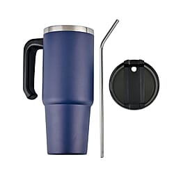 Coffee, Travel Mug and Tea Cup (Size 24x7x1 cm) - Black & Silver Grey