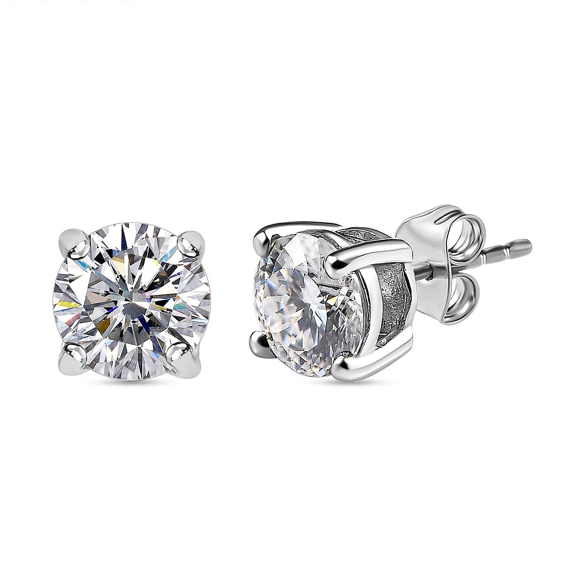 Platinum moissanite online earrings