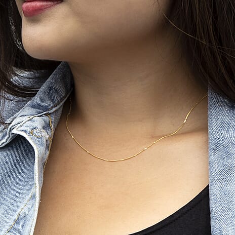 18K Yellow Gold  Chain (Size - 18),  Gold Wt. 1.1 Gms