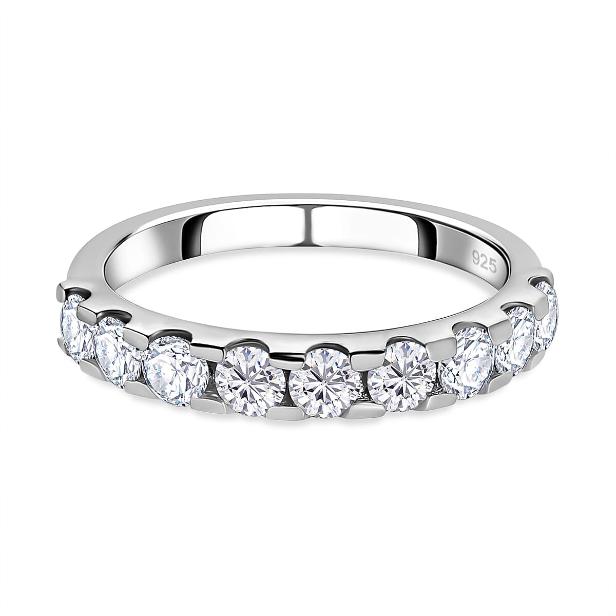 Silver half on sale eternity ring