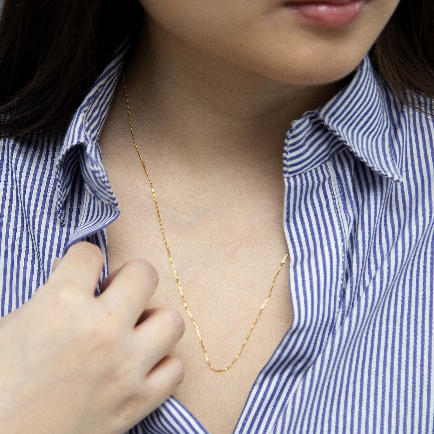 18K Yellow Gold  Chain (Size - 20),  Gold Wt. 1.2 Gms