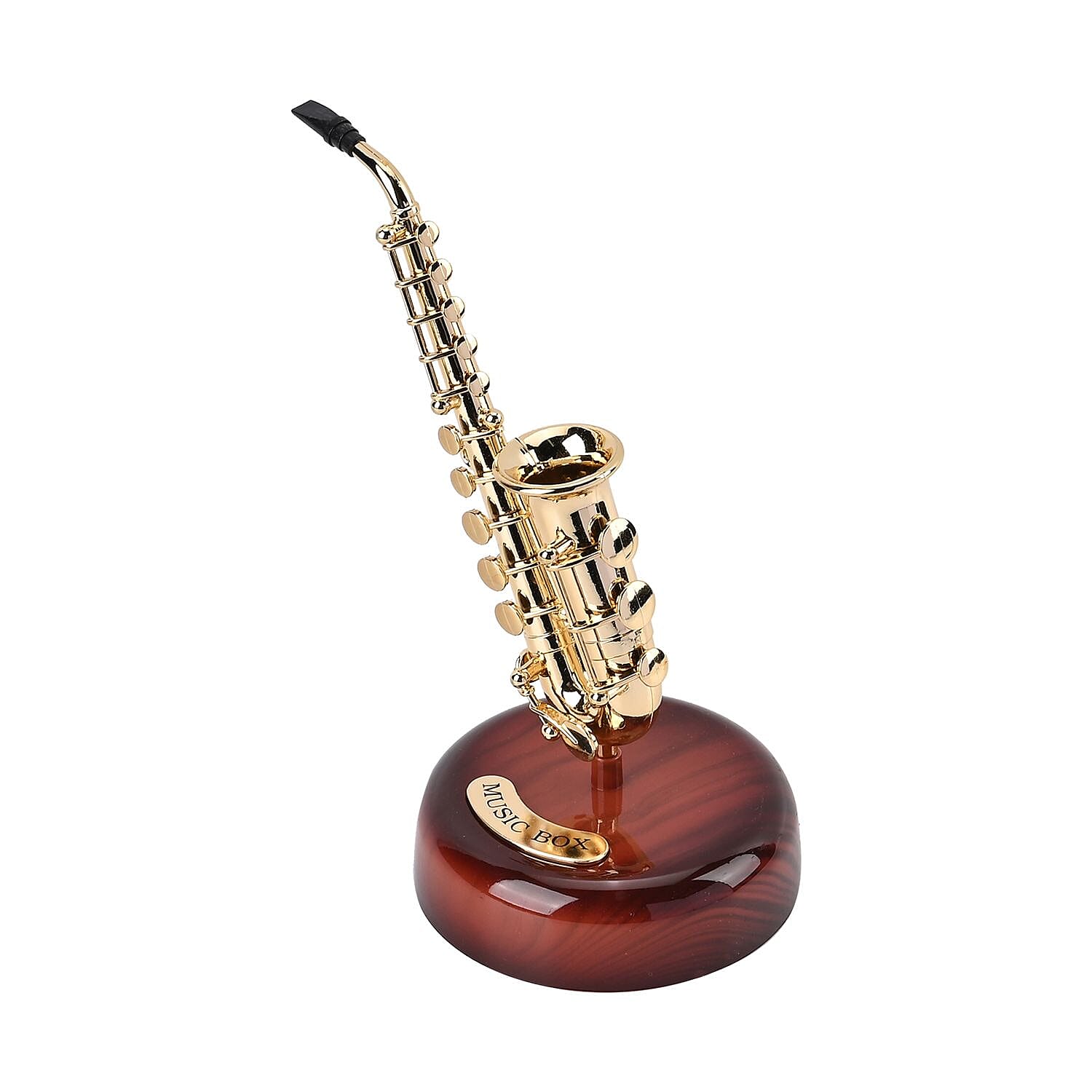Saxophone Shaped Mechanical Music Box (Size 20x13x9 cm)