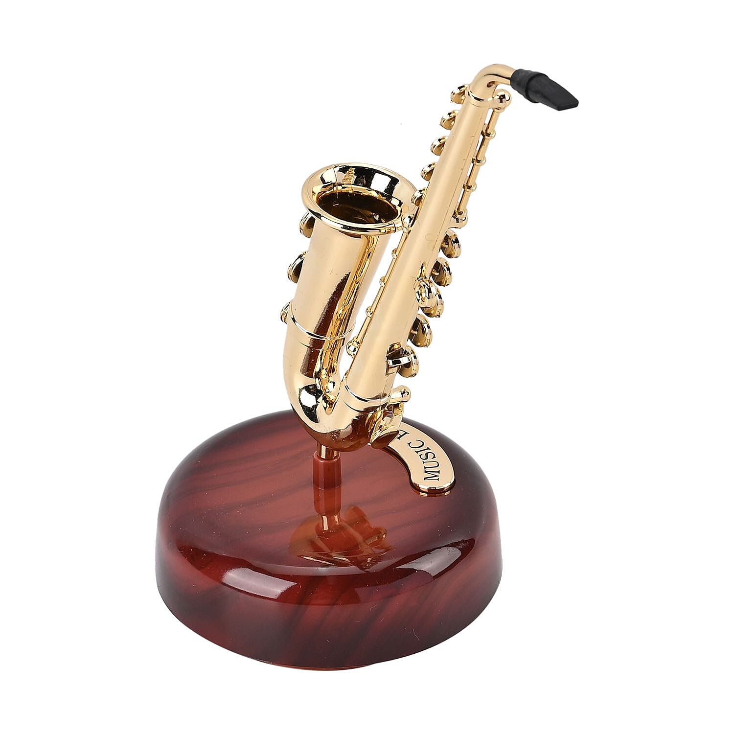 Saxophone Shaped Mechanical Music Box (Size 20x13x9 cm)