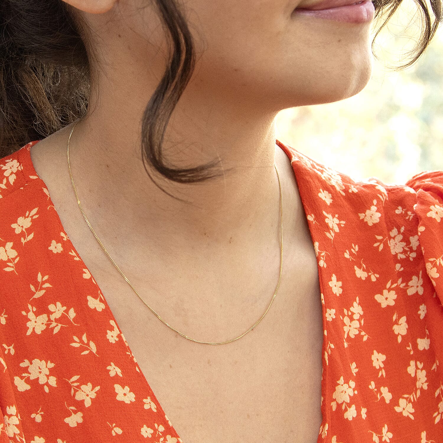 18K Yellow Gold  Chain (Size - 16),  Gold Wt. 1.6 Gms