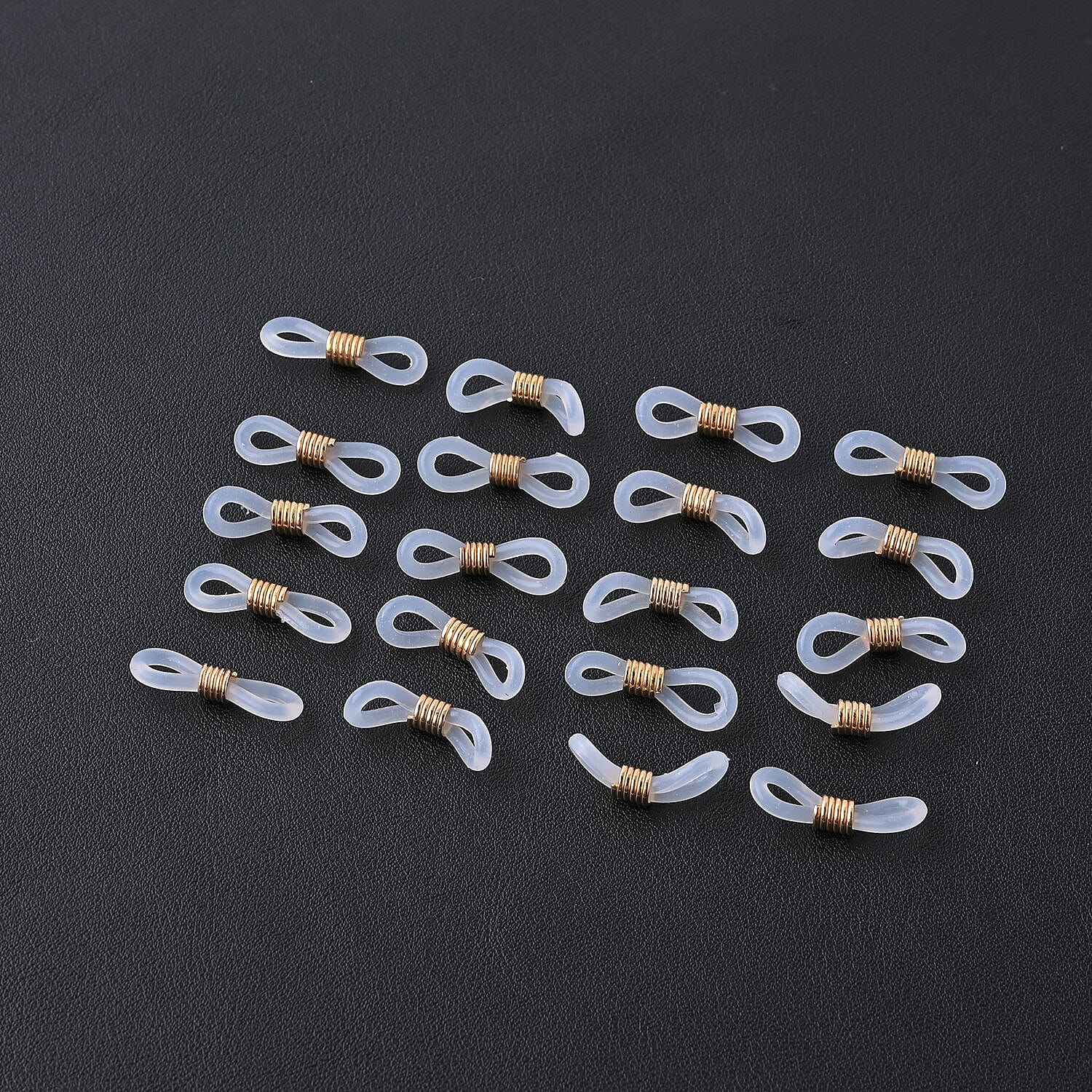 Set of 3 -  Glasses Chain Each with 20 Pcs Rubber (Length-70cm) - Blue-White-Grey