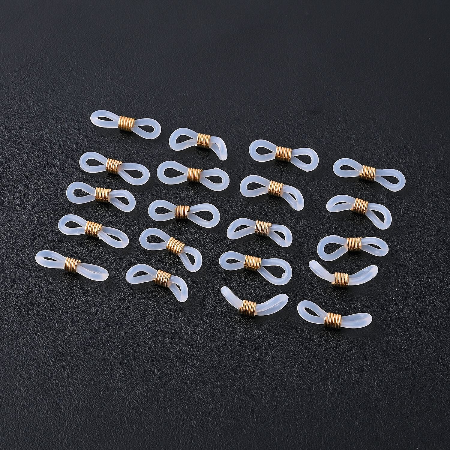 Set of 3 - Glasses Chain in Different Styles Each with 20 Pcs Rubber (Length-70cm) - Green, White & Multi