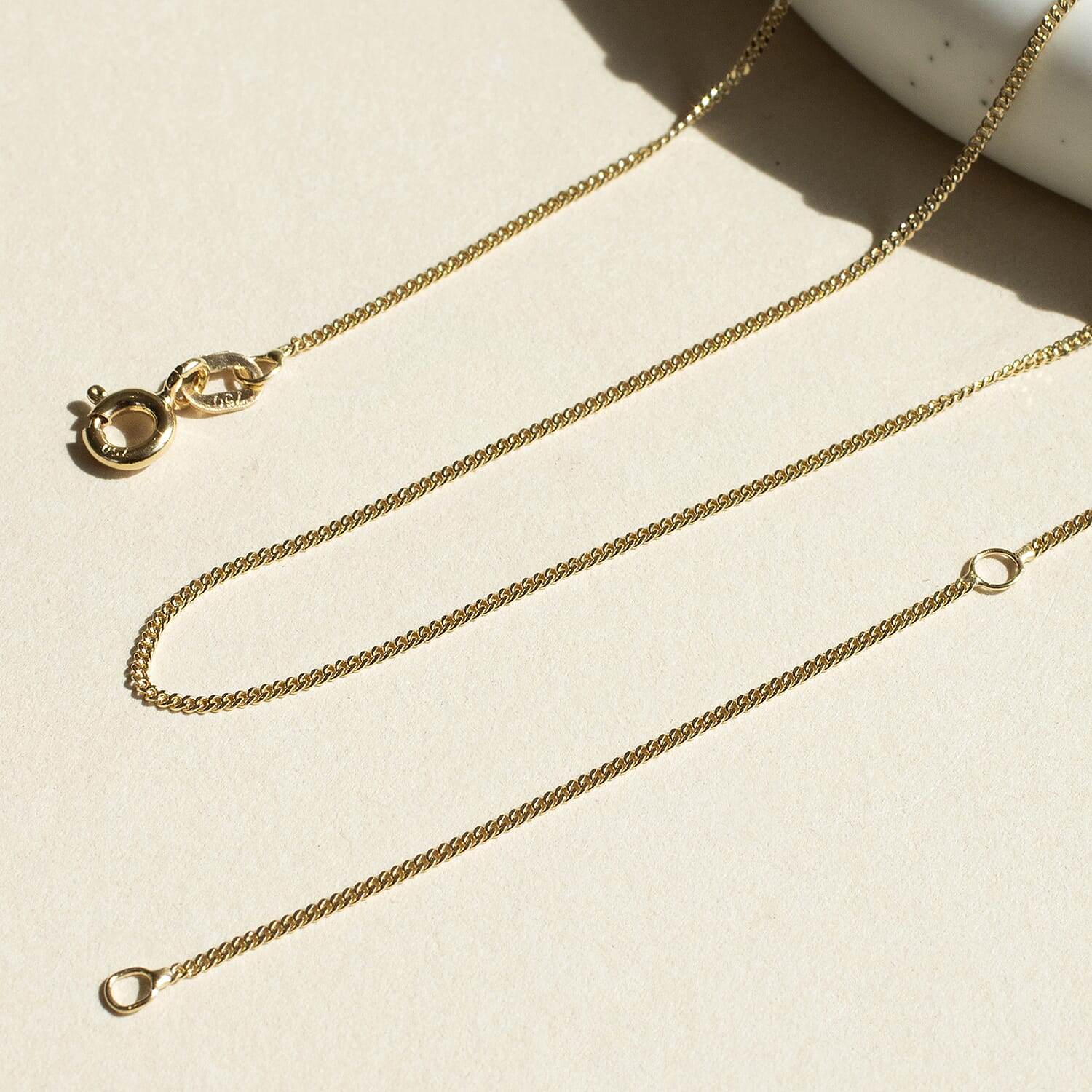 18K Yellow Gold  Chain (Size - 18),  Gold Wt. 1.8 Gms