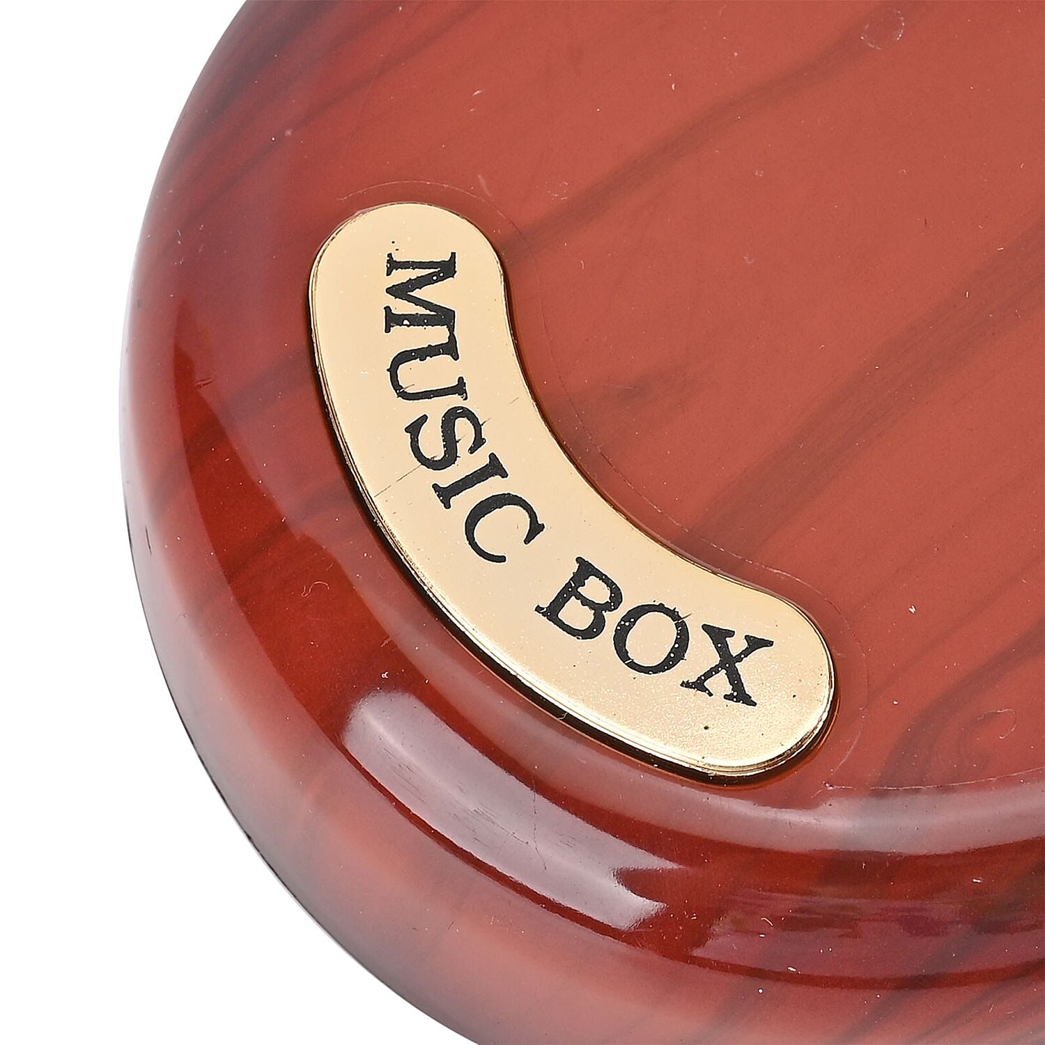 Lute Shape Mechanical Music Box - Brown