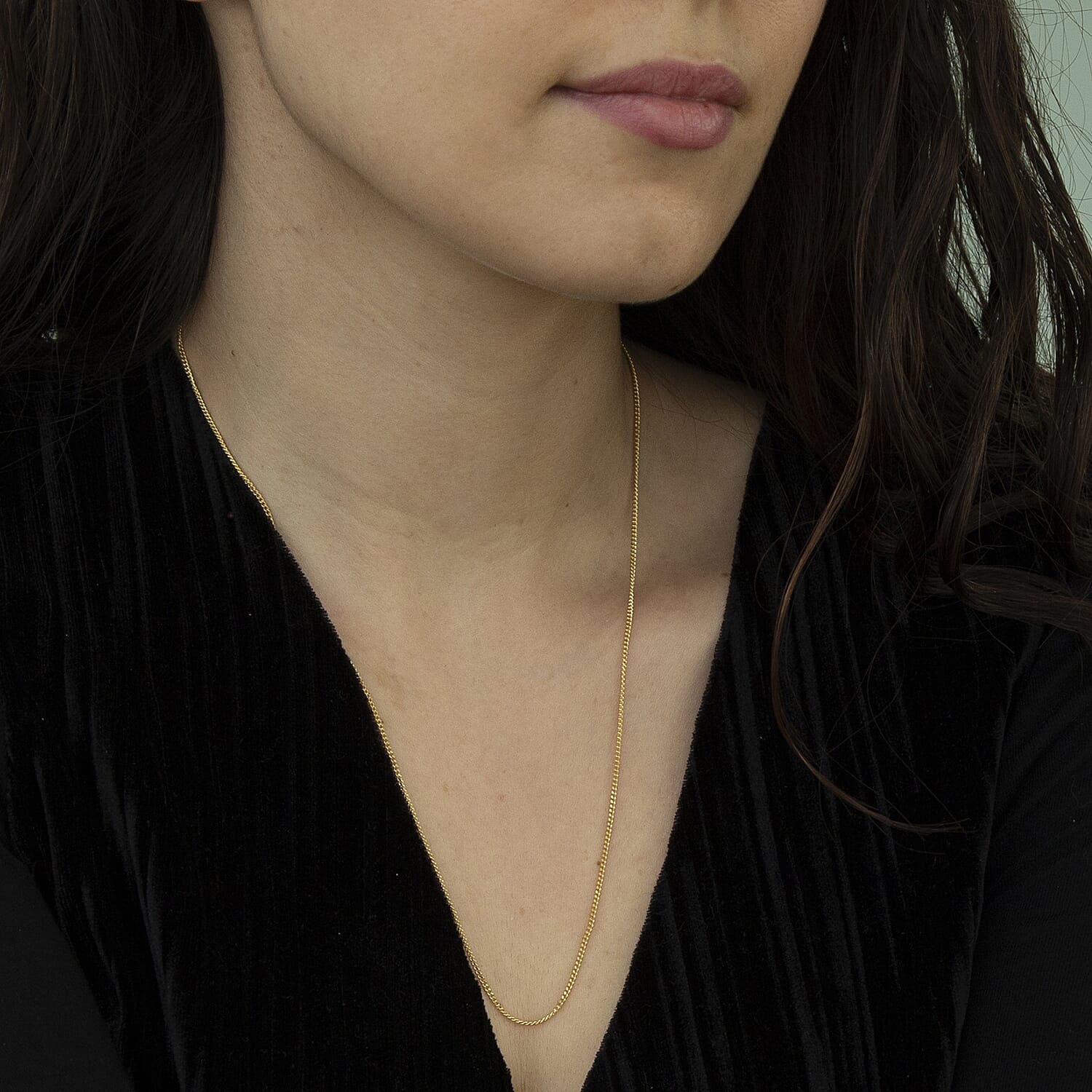 18K Yellow Gold  Chain (Size - 20),  Gold Wt. 3.8 Gms