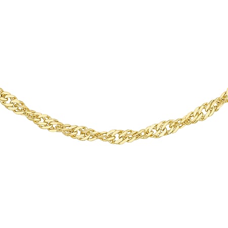 18K Yellow Gold Twist Curb Chain 16 Inch 18K Yellow Gold Twist Curb Chain 16 Inch