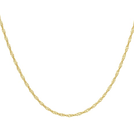 18K Yellow Gold Twist Curb Chain (Size - 16)