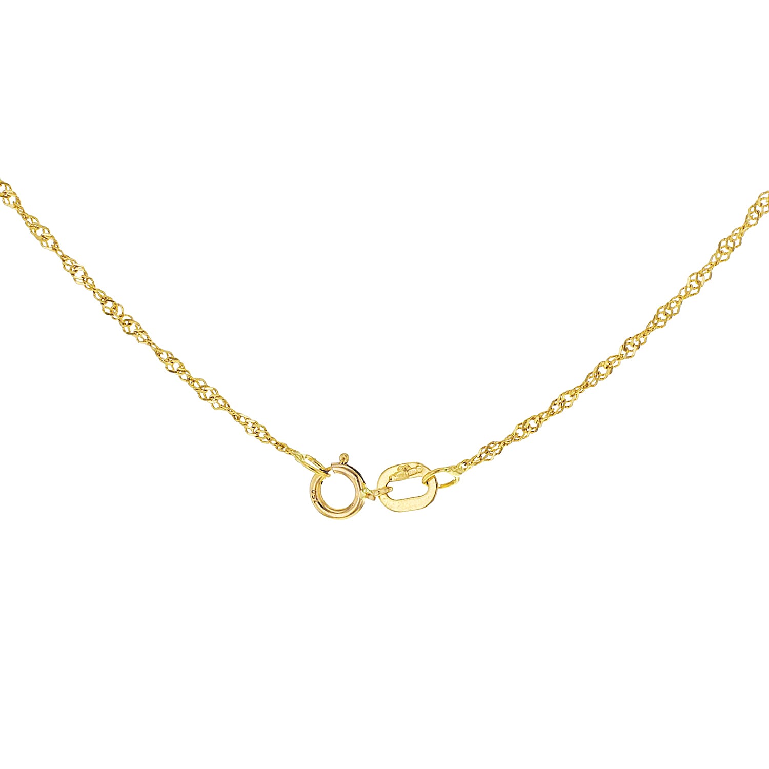 18K Yellow Gold Twist Curb Chain (Size - 16)
