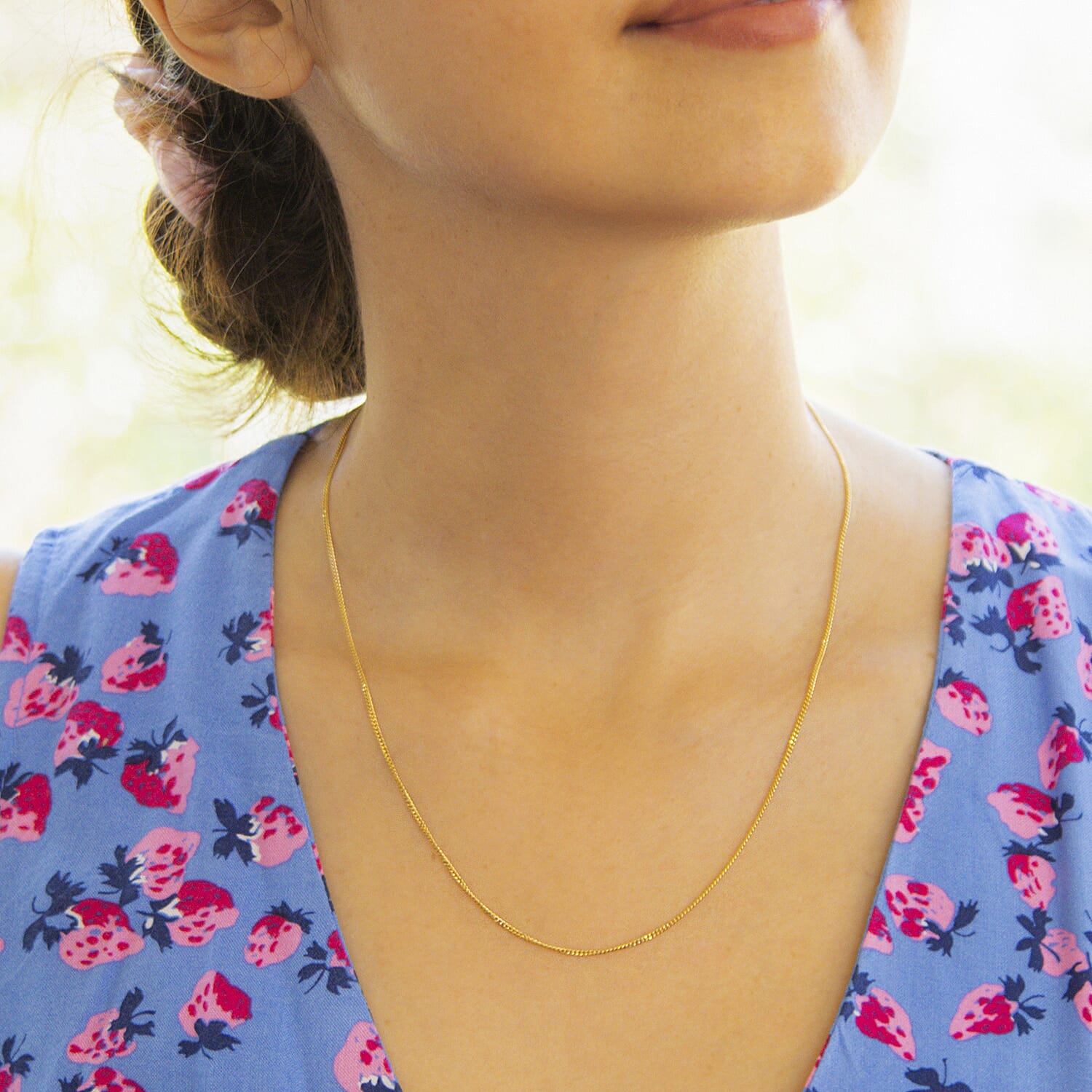 18K Yellow Gold  Chain (Size - 18),  Gold Wt. 2.4 Gms