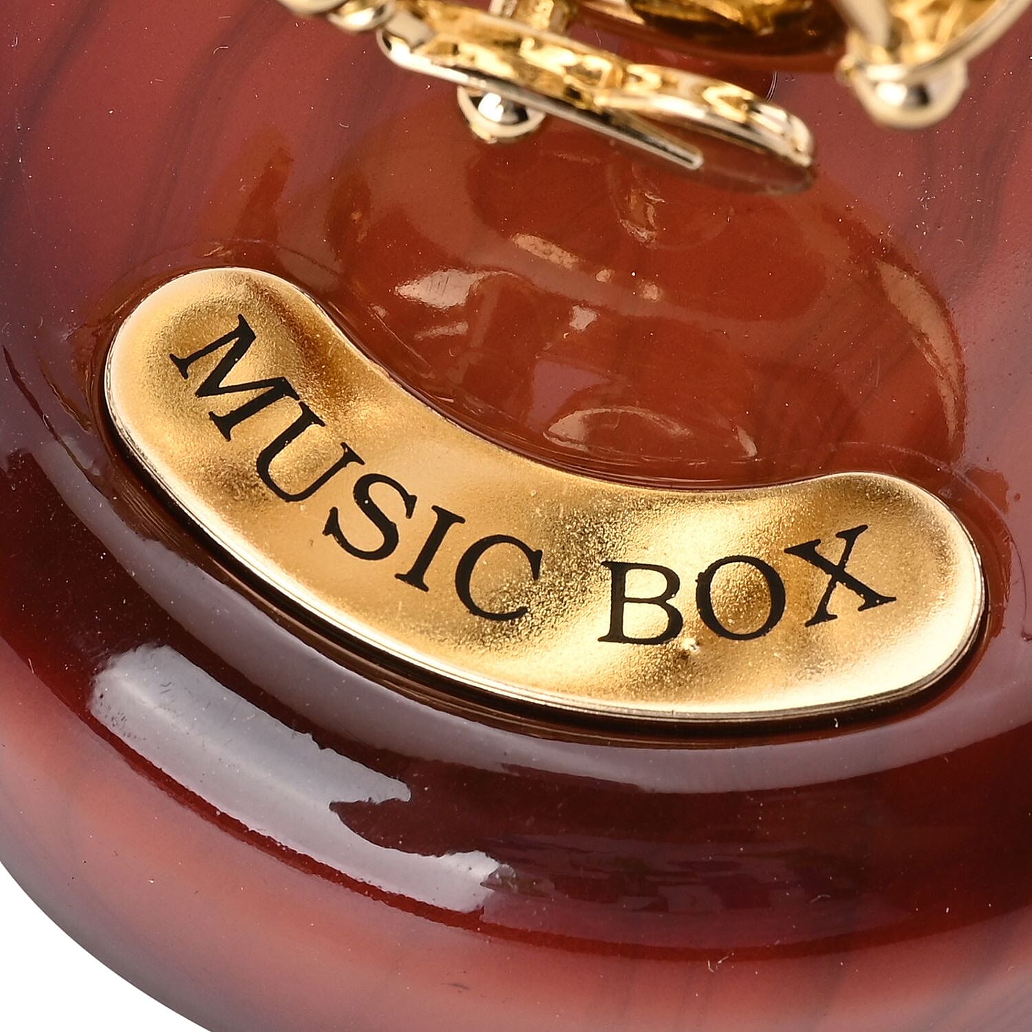 Euphonium Shape Mechanical Music Box - Brown