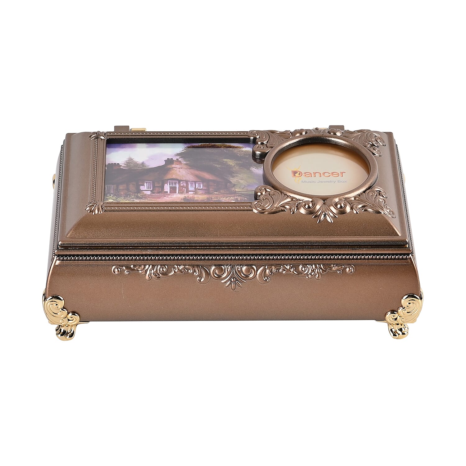Oblong Shape Music Box with a Ballerina