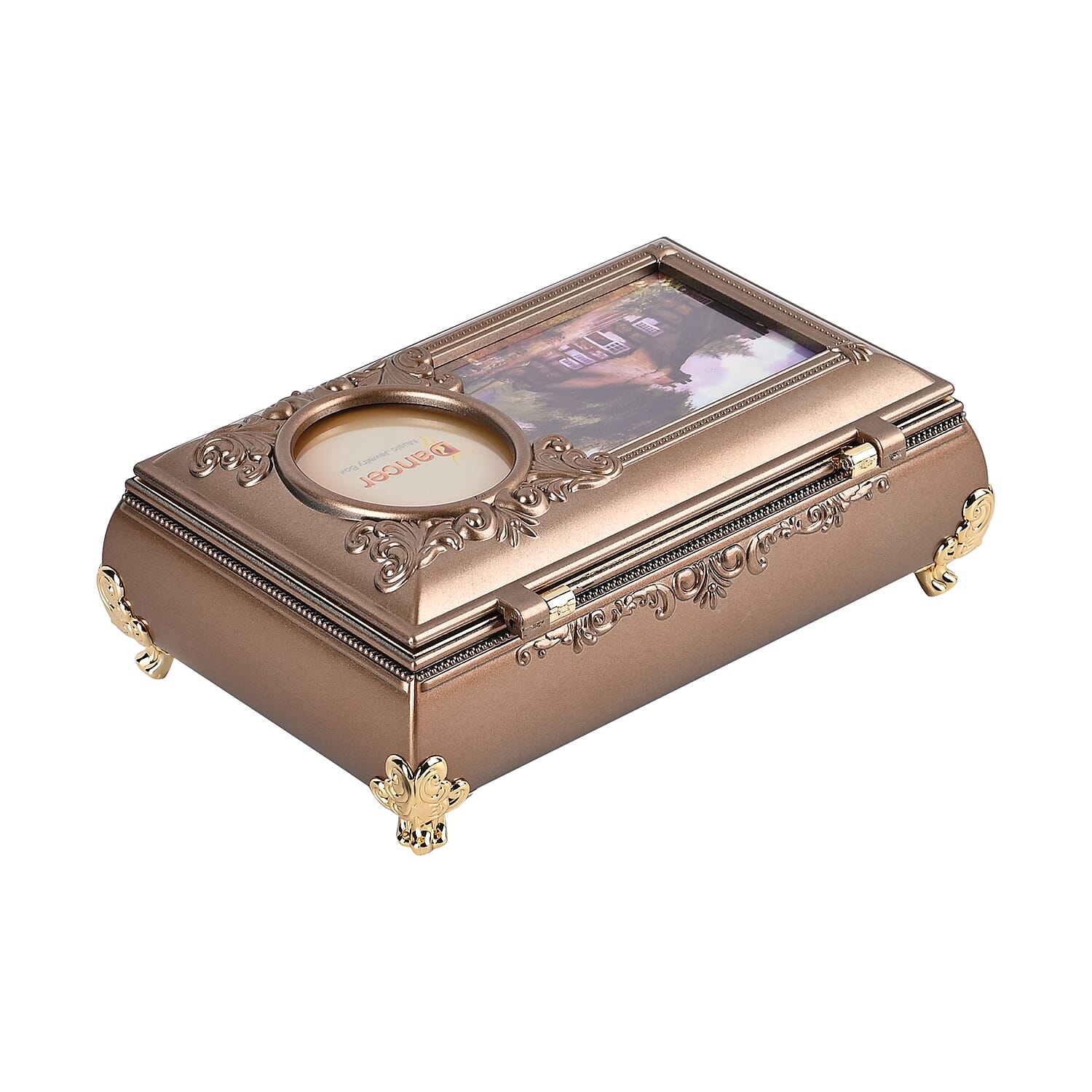 Oblong Shape Music Box with a Ballerina