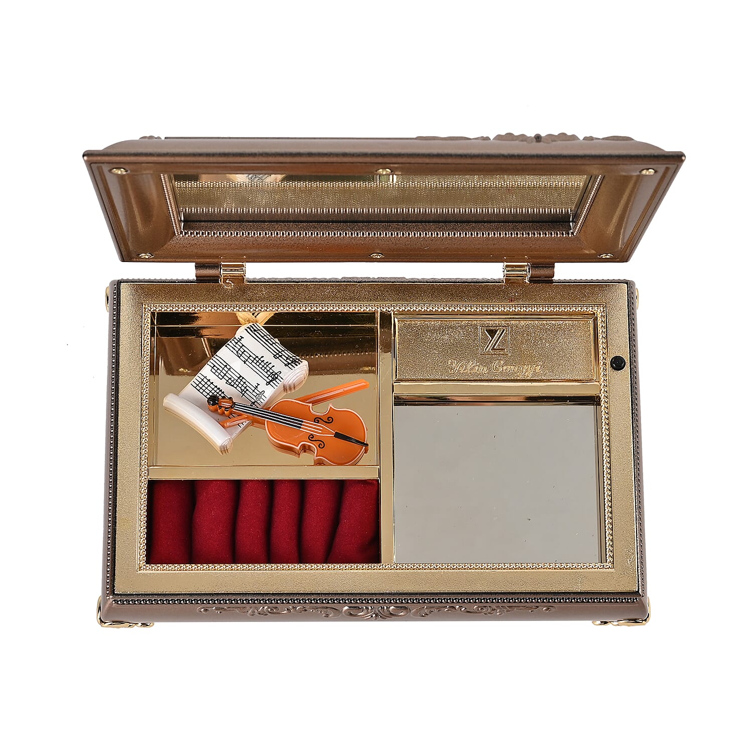 Oblong Shape Music Box with a Ballerina