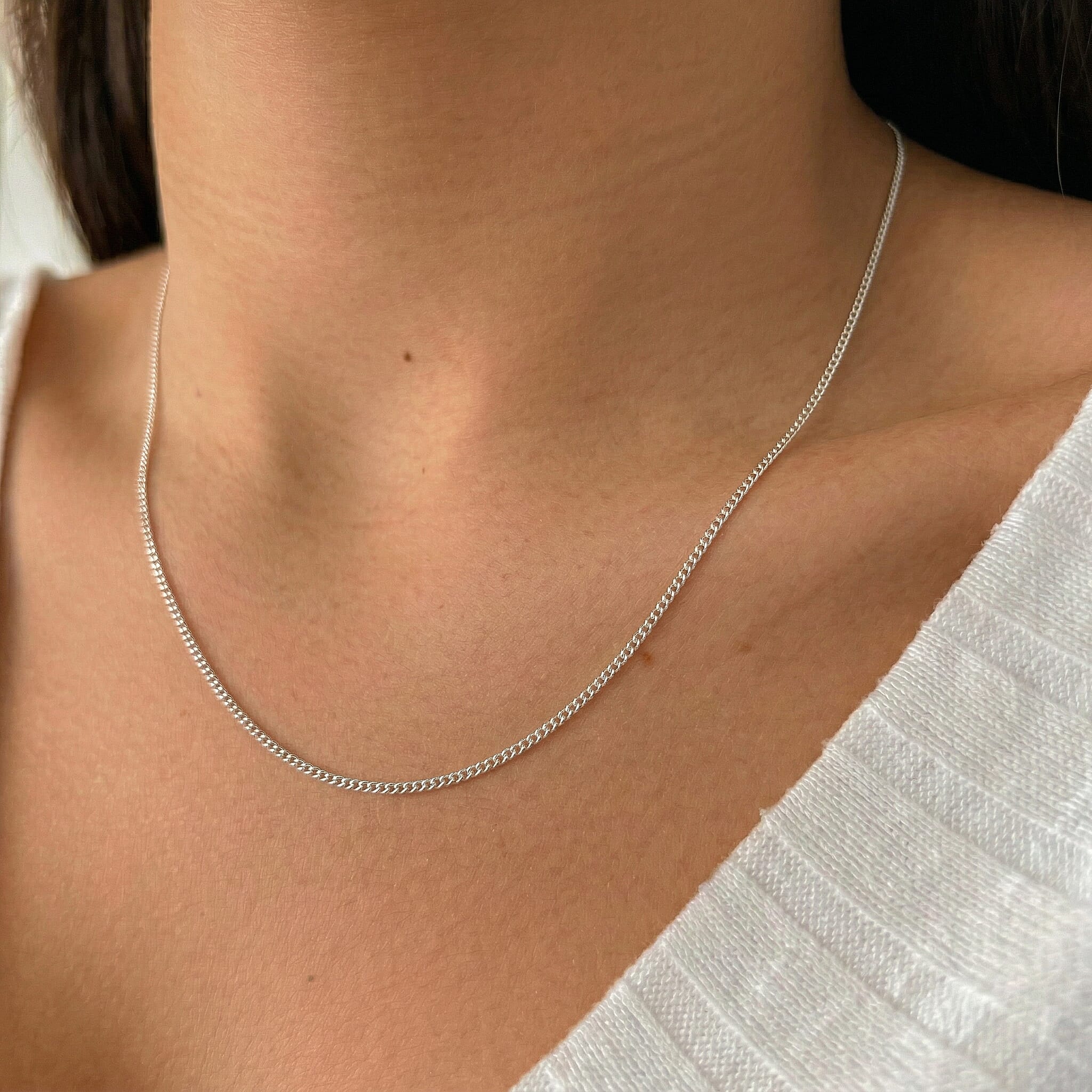 18K W Gold  Chain (Size - 20),  Gold Wt. 1.2 Gms