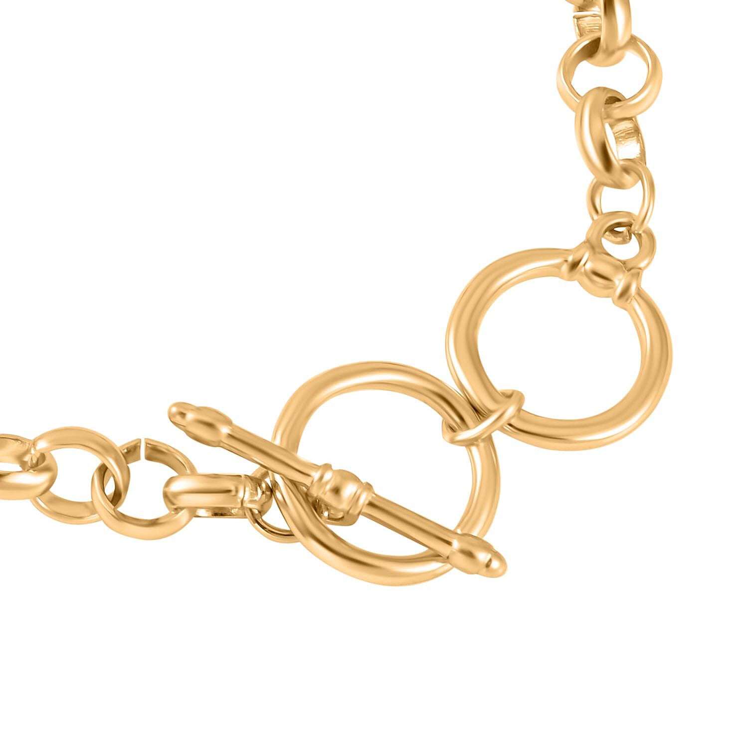 Red Quartzite, White and Red Austrian Crystal Enamelled Charms Bracelet (Size - 7.5) 1.53 Ct.