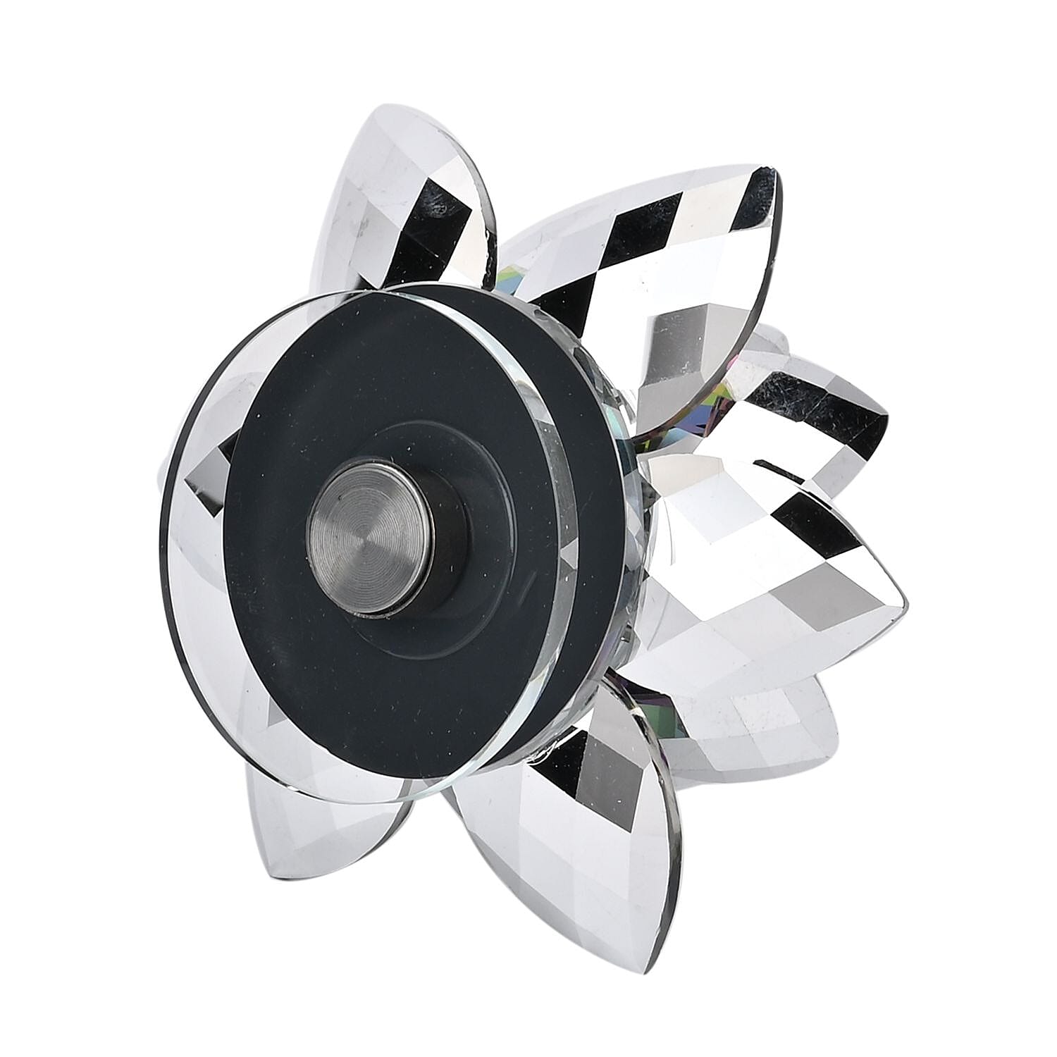 Exquisite Crystal Lotus Flower Rotating Candle Holder