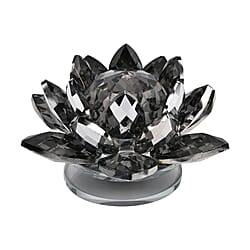 Exquisite Crystal Lotus Flower Rotating Candle Holder