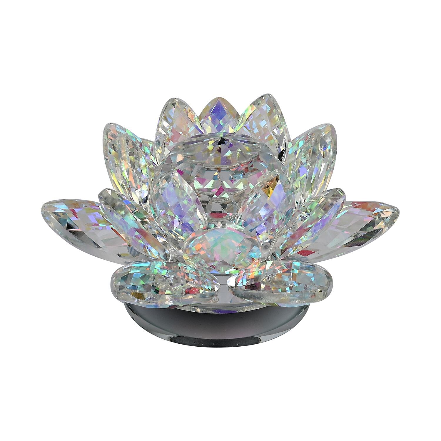 Sparkling & Rotating Crystal Lotus Flower - AB
