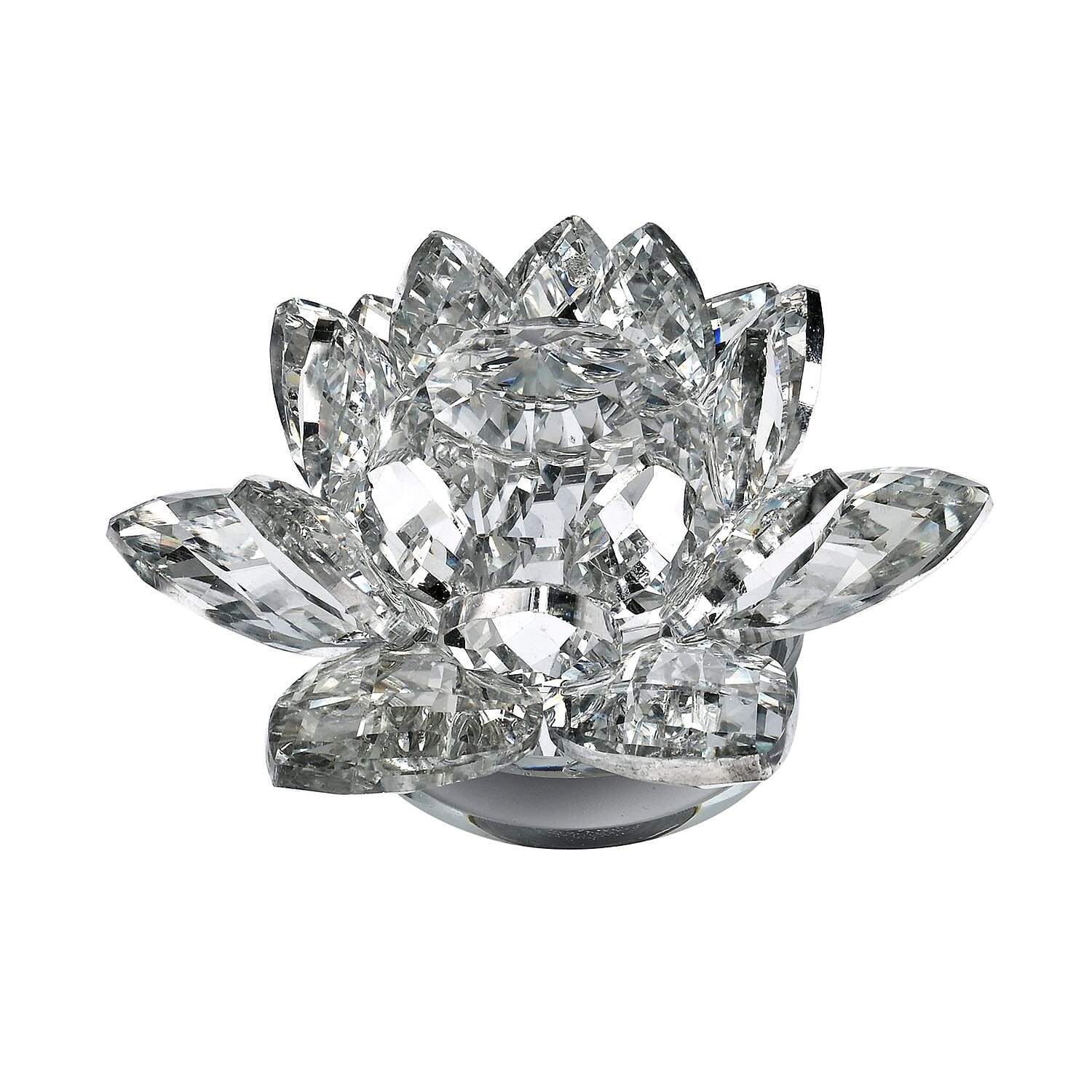 Sparkling & Rotating Crystal Lotus Flower - Clear