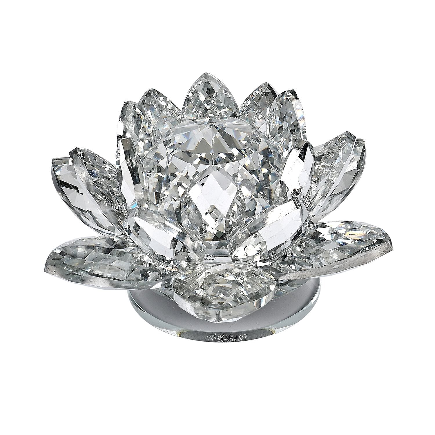 Sparkling & Rotating Crystal Lotus Flower - Clear