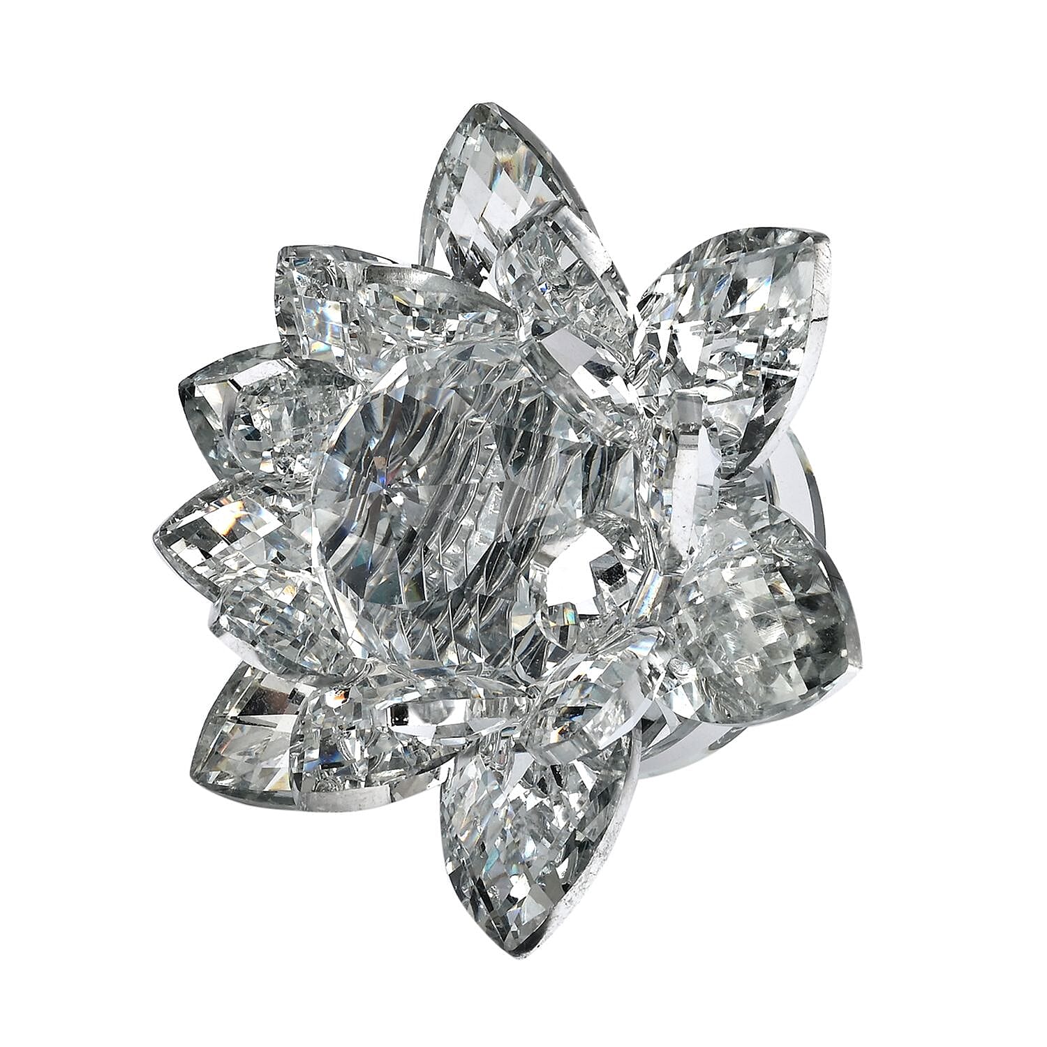 Sparkling & Rotating Crystal Lotus Flower - Clear