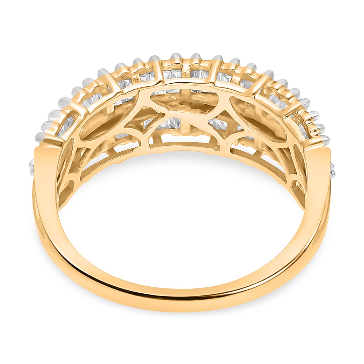 Certified & Appraised 14K Yellow Gold Diamond (I1-I2-G-H) Ring 1.07 Ct Certified & Appraised 14K Yellow Gold Diamond (I1-I2-G-H) Ring 1.07 Ct