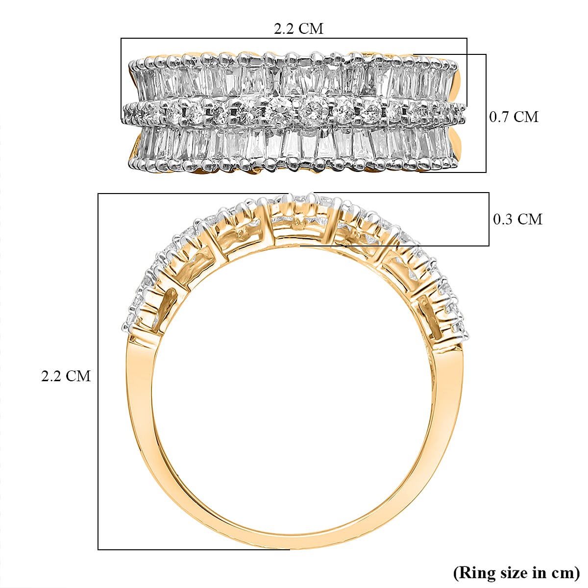Certified & Appraised 14K Yellow Gold Diamond (I1-I2-G-H) Ring 1.07 Ct Certified & Appraised 14K Yellow Gold Diamond (I1-I2-G-H) Ring 1.07 Ct
