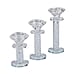 Set of 3 Glass Candle Holders - Pearls