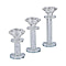 Set of 3 Glass Candle Holders - Pearls